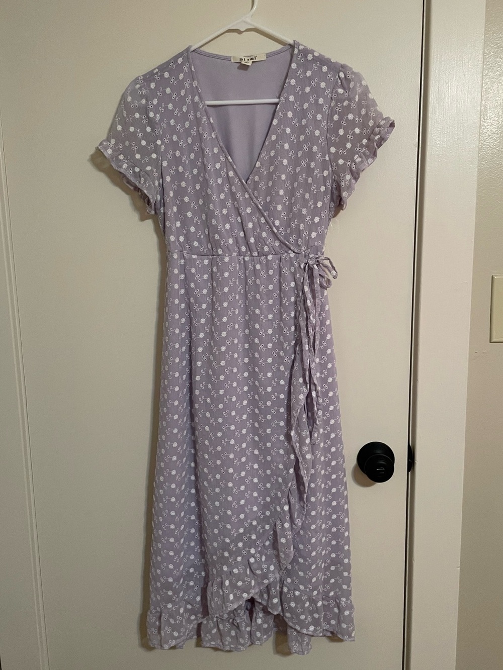 Midi floral wrap dress